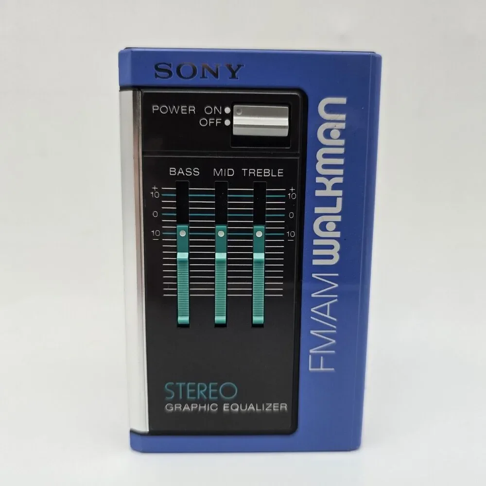 Sony SRF-35W FM/AM Walkman Portable Radio Blue Stereo Graphic EQ – Tested